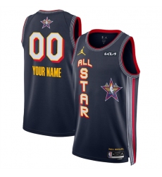 Men 2025 All Star Active Player Custom Navy Stitched Basketball Jersey