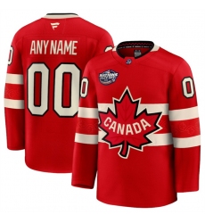 Men Canada Active Player Custom Red 2025 4 Nations Face Off Premium Stitched Jersey