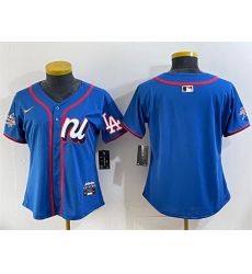 Women National League Los Angeles Dodgers Blank Blue 2025 All Star Edition Limited Stitched Baseball Jersey 