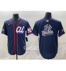 Men American League New York Yankees Team Big Logo Navy 2025 All Star Edition Limited Stitched Baseball Jersey 005