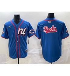 Men National League Cincinnati Reds Team Big Logo Blue 2025 All Star Edition Limited Stitched Baseball Jersey