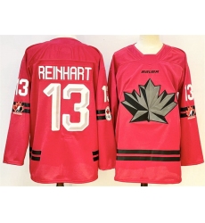 Men Canada Hockey 13 Sam Reinhart Red Stitched Jersey