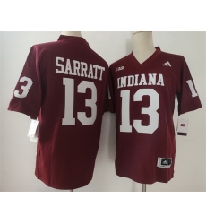 Men Indiana Hoosiers 13 Elijah Sarratt Red Stitched Basketball Jersey