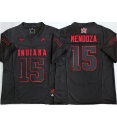 Men Indiana Hoosiers 15 Fernando Mendoza Black 2026 F U S E  Stitched Basketball Jersey