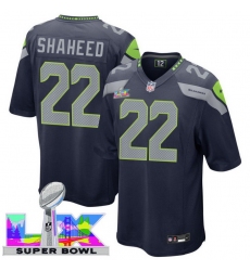 Men Women Youth Seattle Seahawks #22 Rashid Shaheed 2025 2026 Super Bowl LX F U S E Stitched NFL Jersey Blue Men Women Youth Seattle Seahawks #22 Rashid Shaheed 2025 2026 Super Bowl LX F U S E Stitched NFL Jersey Blue