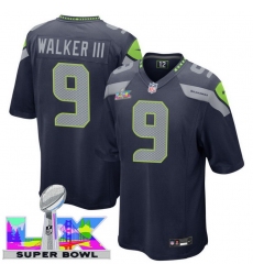 Men Women Youth Seattle Seahawks #9 Kenneth Walker III 2025 2026 Super Bowl LX F U S E Stitched NFL Jersey Blue Men Women Youth Seattle Seahawks #9 Kenneth Walker III 2025 2026 Super Bowl LX F U S E Stitched NFL Jersey Blue
