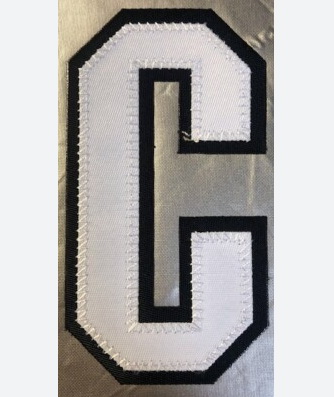 SAN JOSE SHARKS White CAPTAIN C Patch Biaog